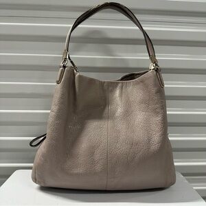 Coach Madison Edie Pheobe Taupe Leather Women's Bag